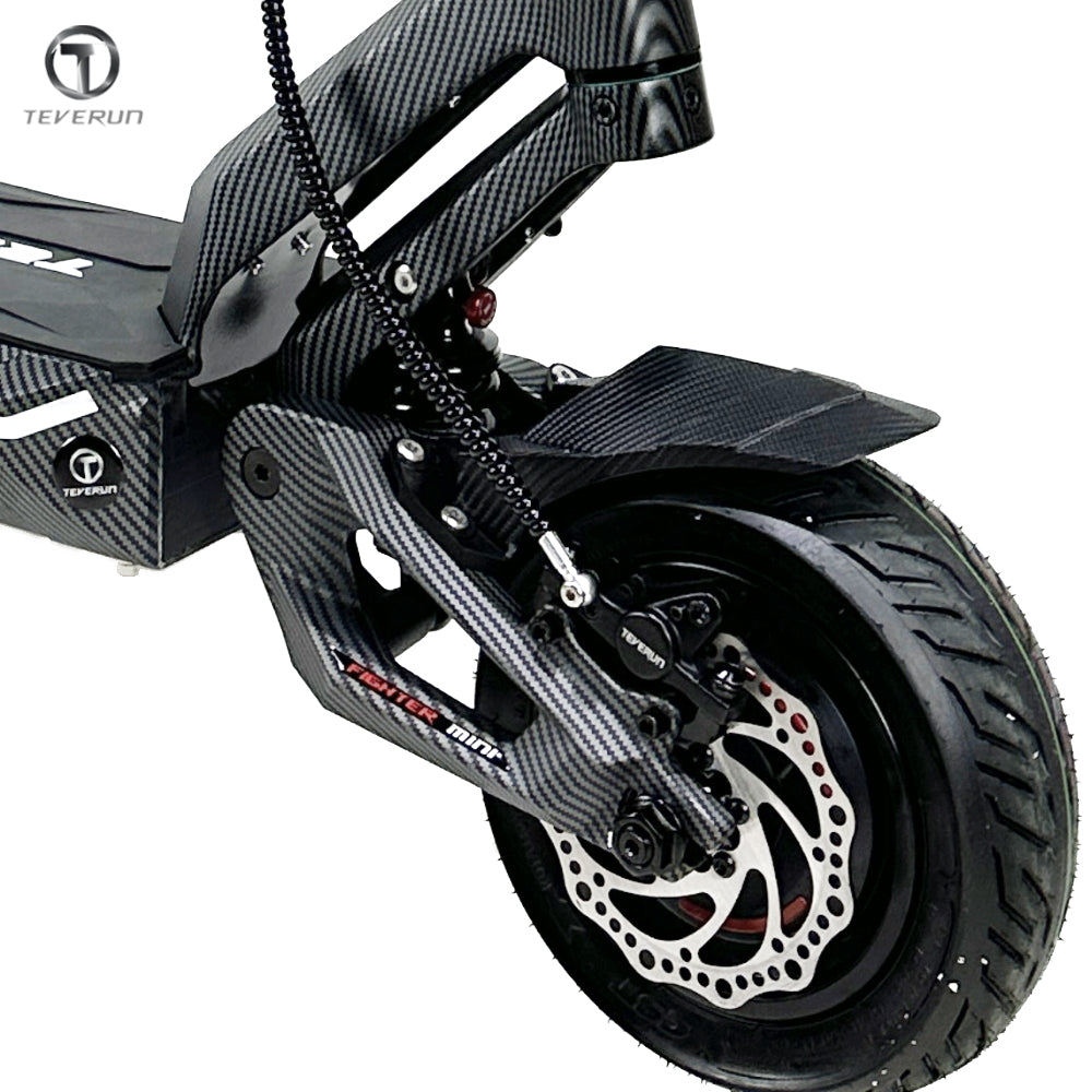 Official Teverun Fighter Mini Pro Carbon Fiber Pattern Swing Arm Suit for Teverun Fighter Mini Teverun Fighter Mini Pro Electric Scooter