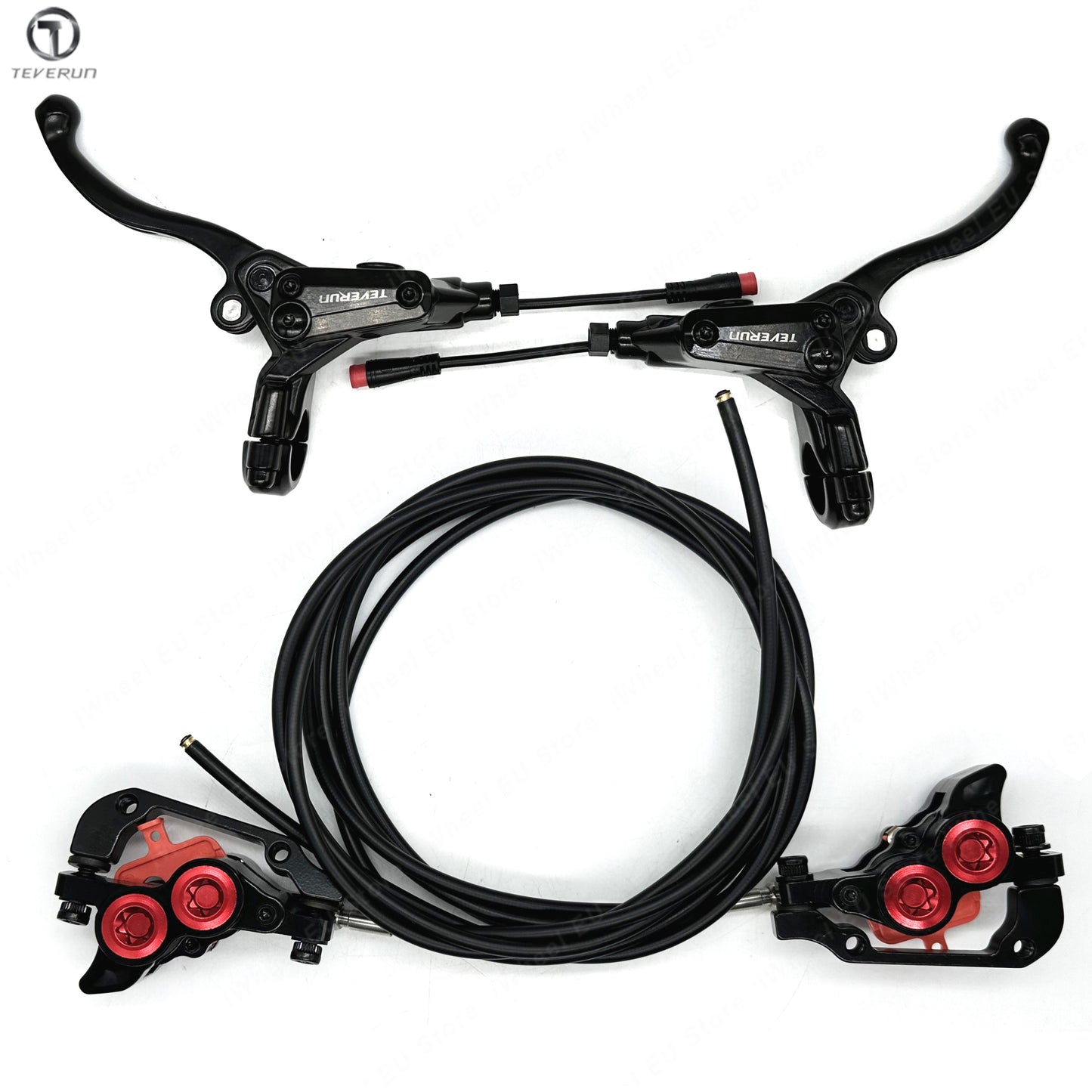 Official Teverun Fighter Supreme 7260R 4 Piston Hydraulic Brake Teverun Fighter 7260R Brake Lever Brake Caliper